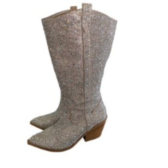 Hey Girl by Corkys Glitzy Rhinestone Western Boots 10 - Picture 7 of 8